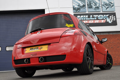 Milltek Exhaust Renault Mégane Renaultsport 225 2.0T Turbo-back including Hi-Flow Sports Cat with Dual GT80 LITE tailpipe (SSXRN403)