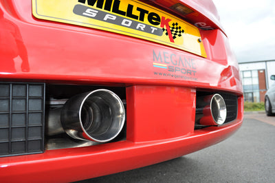Milltek Exhaust Renault Mégane Renaultsport 225 2.0T Turbo-back excluding Hi-Flow Sports Cat with Dual GT80 LITE tailpipe (SSXRN404)