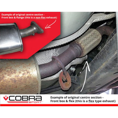 Ford Fiesta MK7 prefacelift fiesta cat-back exhaust - non-flex type