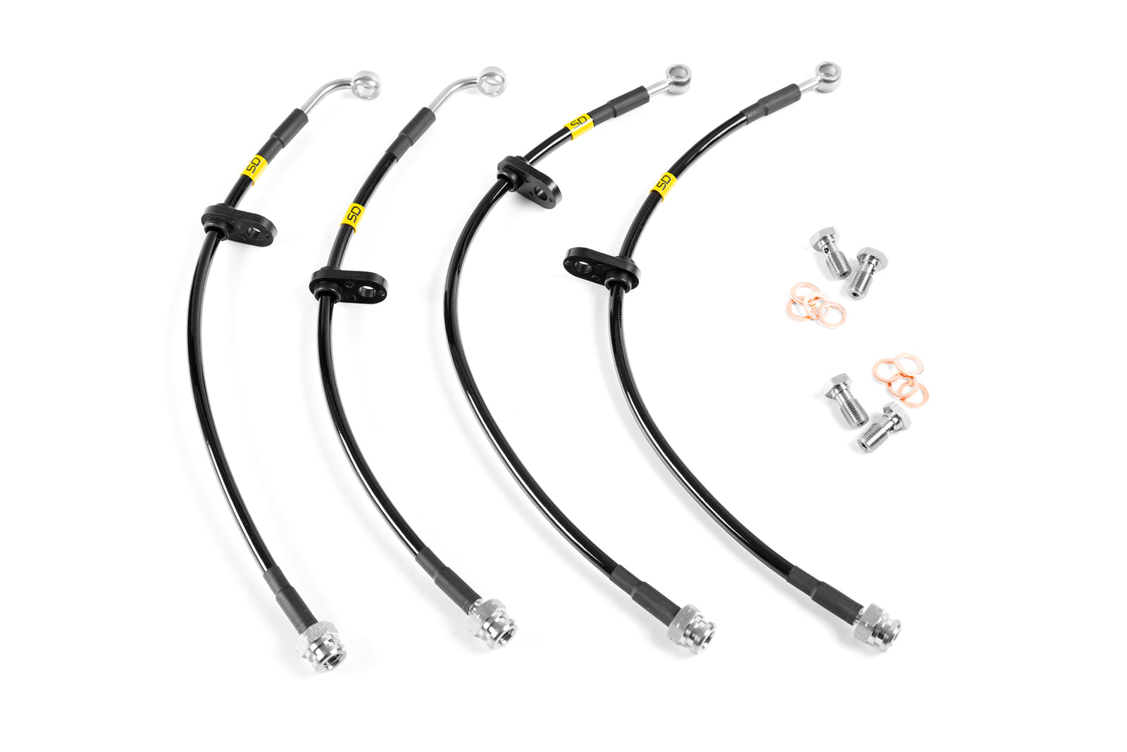 MK8 Fiesta ST braided brake lines