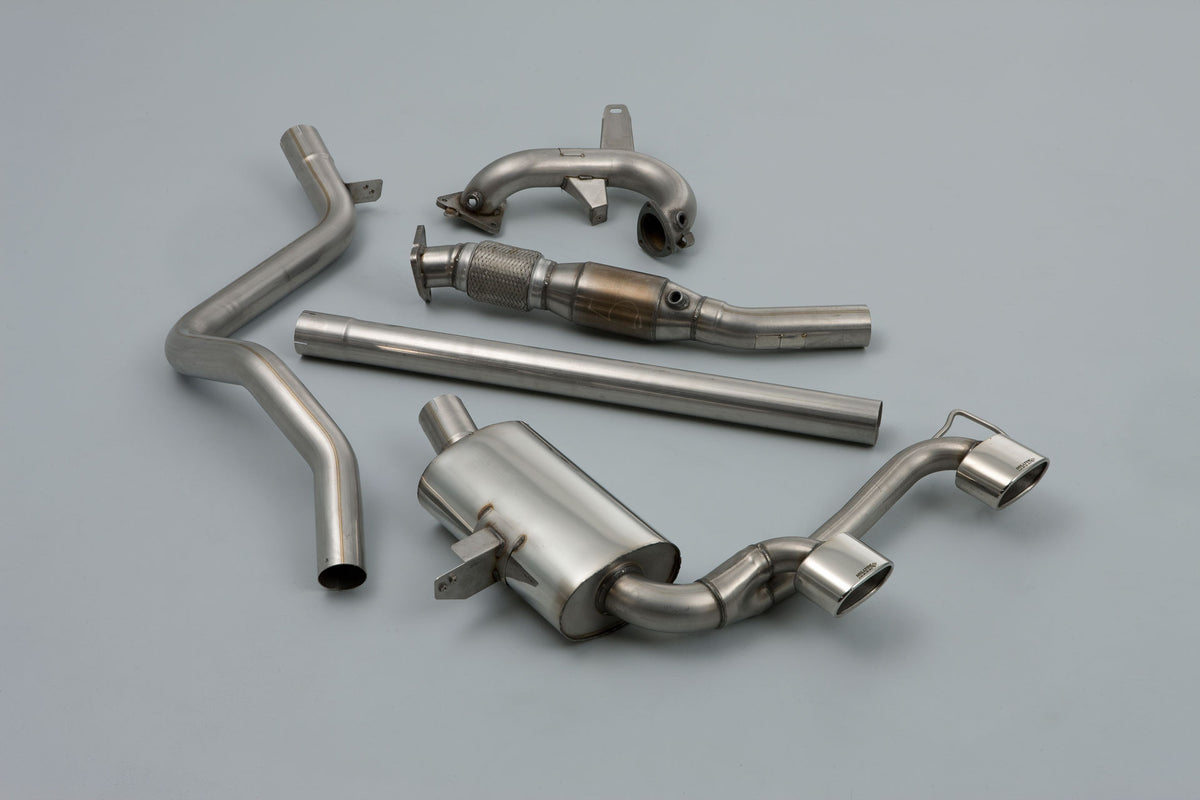 Milltek Exhaust Renault Mégane Renaultsport 225 2.0T Turbo-back including Hi-Flow Sports Cat with Dual GT80 LITE tailpipe (SSXRN403)