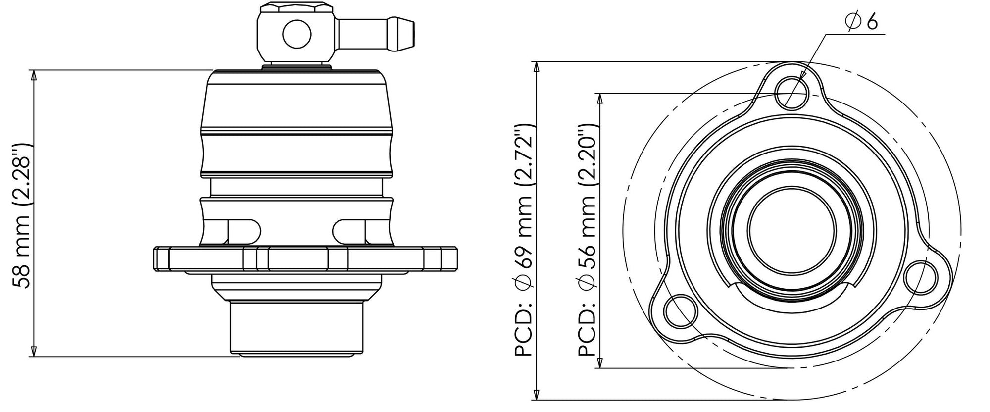 Turbo Smart Mini Cooper S R56 Kompact Shortie Dual Port - EVR06