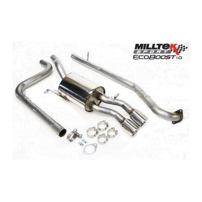 Fiesta 1.0 Ecoboost Milltek non-resonated (louder) cat back - standard rear valance