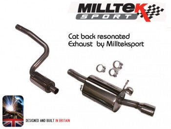 Fiesta ST150 Milltek Sport Cat Back Exhaust System - Resonated (Quieter)