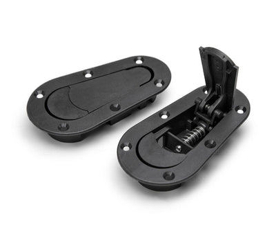Black Plus Flush Non Locking Quick Release Bonnet/Boot Pin Catches