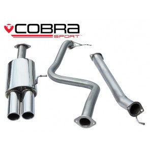 Ford Fiesta ST180 Cat Back System - 2.5" bore Non-Resonated - Twin Tailpipe